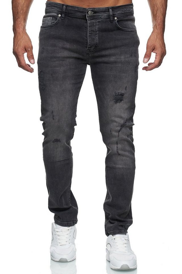 Reslad Destroyed-Jeans Reslad Jeans Herren Destroyed Slim Fit Herren-Hose J günstig online kaufen