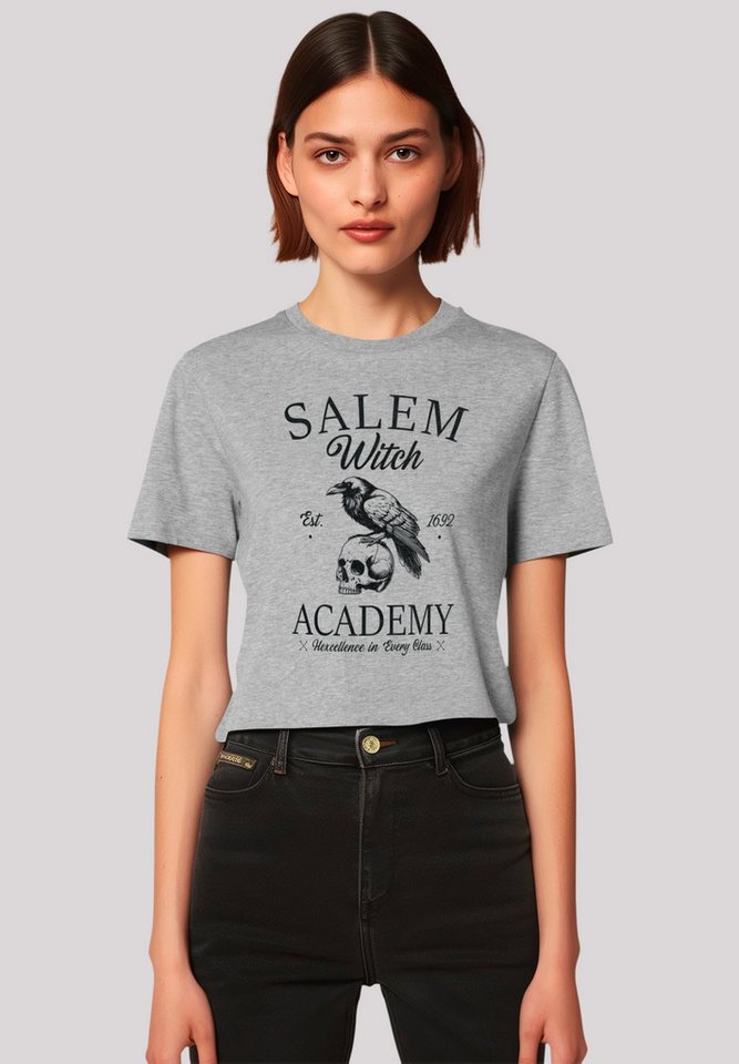 F4NT4STIC T-Shirt Halloween University Salem witch crow skull Premium Quali günstig online kaufen