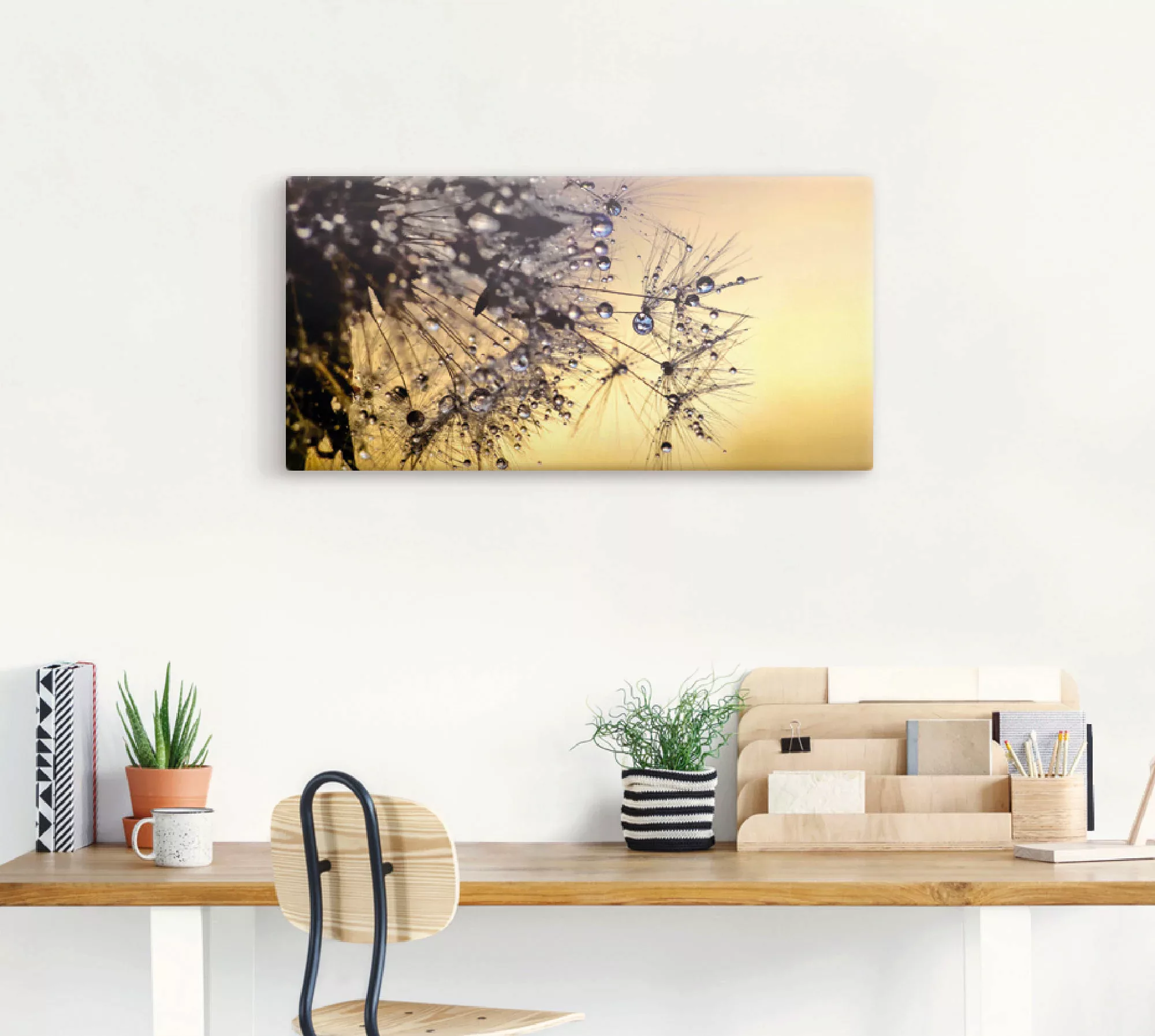 Artland Wandbild »Pusteblume mit Tautropfen benetzt«, Blumen, (1 St.), als günstig online kaufen