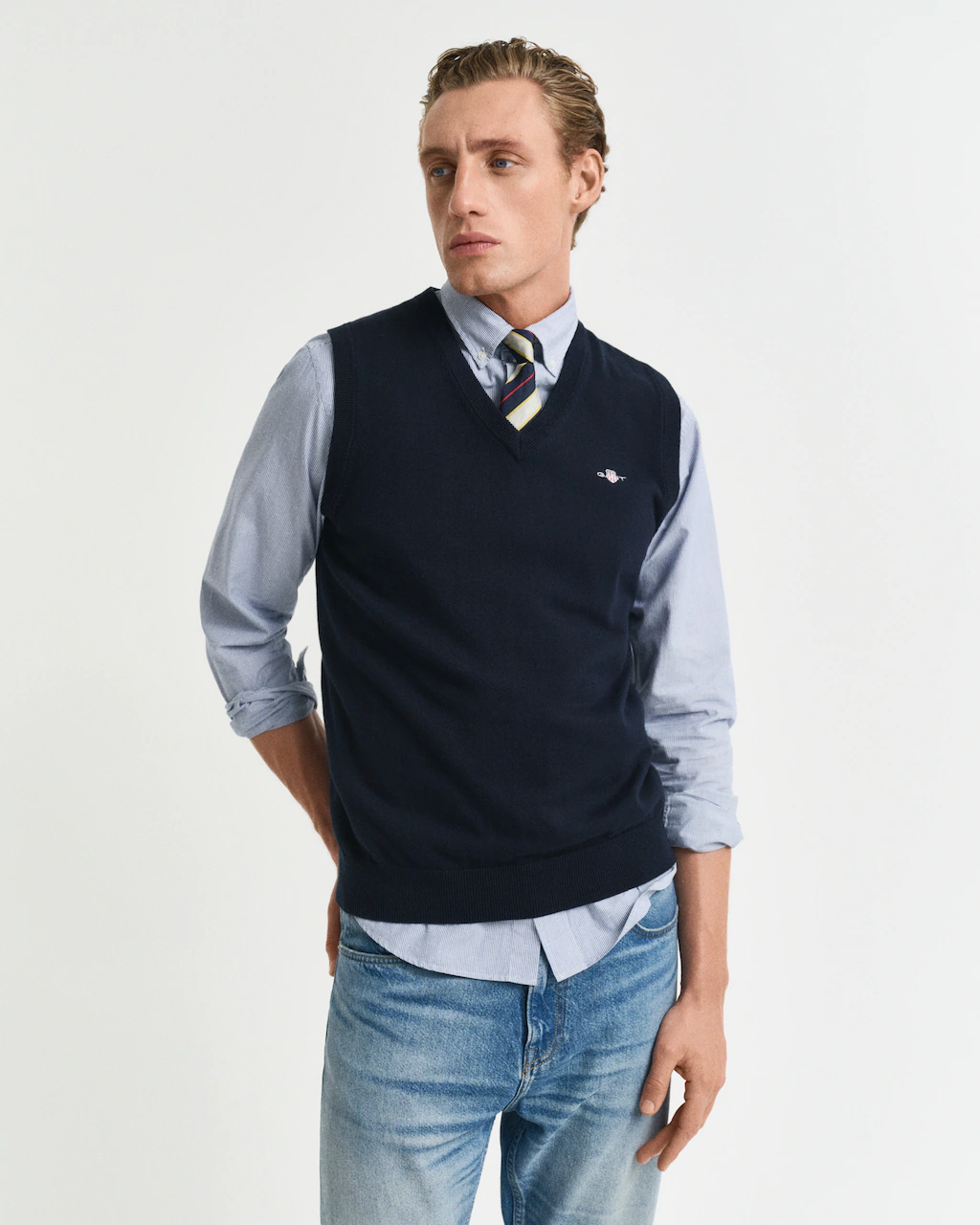 Gant Pullunder "CLASSIC COTTON SLIPOVER", Premium Pullunder aus weicher 100 günstig online kaufen