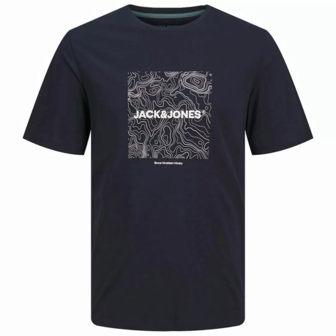 Jack & Jones Rundhalsshirt Große Größen Herren T-Shirt Logo-Frontprint JJLI günstig online kaufen