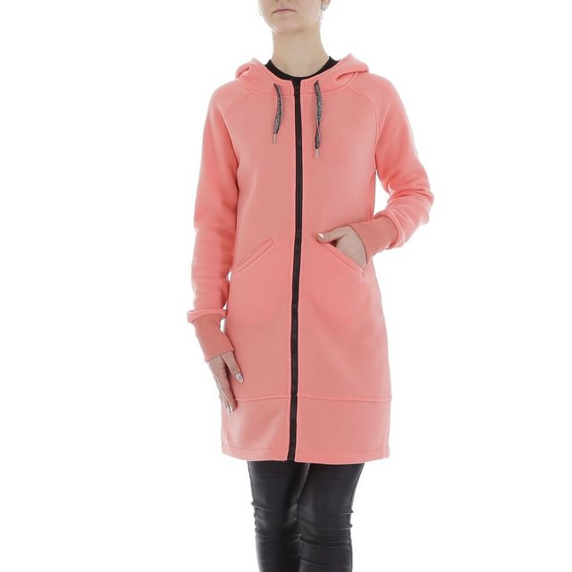 Ital-Design Sweatjacke Damen Freizeit (85855906) Kapuze Sweatjacke in Coral günstig online kaufen