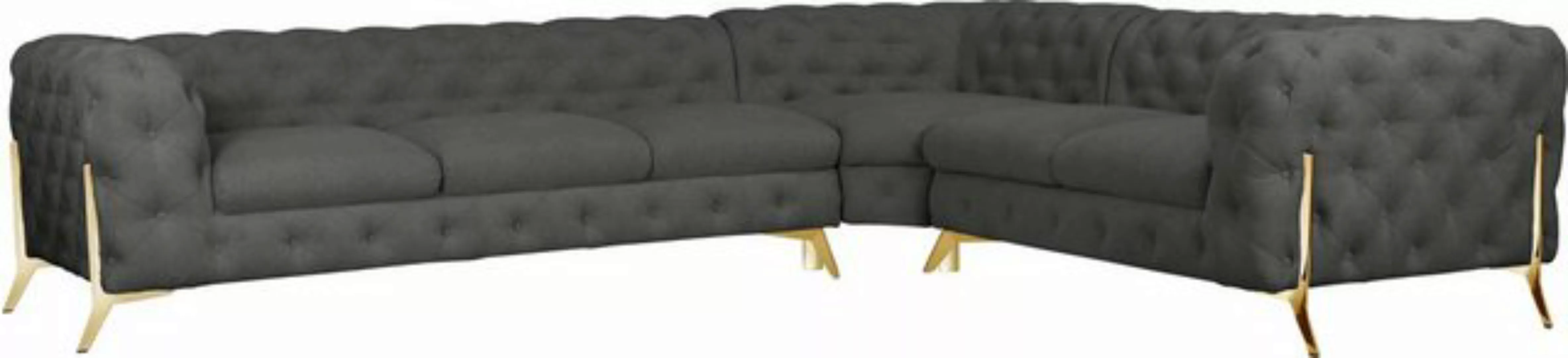 Leonique Chesterfield-Sofa Amaury L-Form, großes Ecksofa, Chesterfield-Opti günstig online kaufen