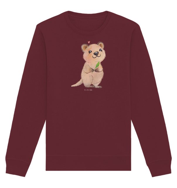 Mr. & Mrs. Panda Longpullover Größe S Quokka Happy - Burgundy - Geschenk, U günstig online kaufen