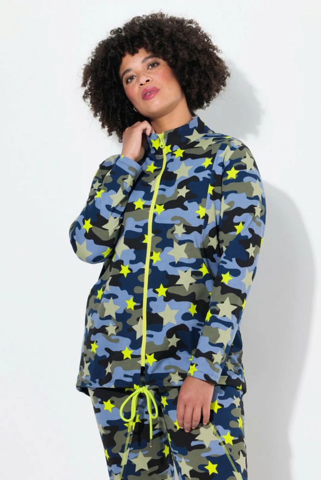 Angel of Style Sweatjacke Sweatjacke Camouflage mit Sternen Langarm günstig online kaufen