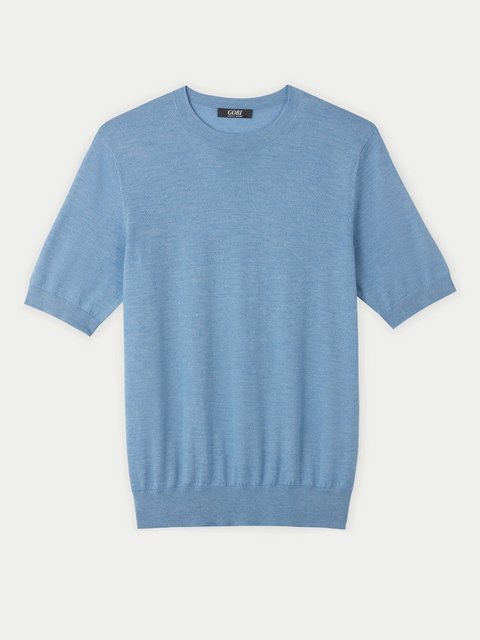 GOBI Cashmere Rundhalspullover Lässiges T-Shirt aus Seide und Kaschmir günstig online kaufen