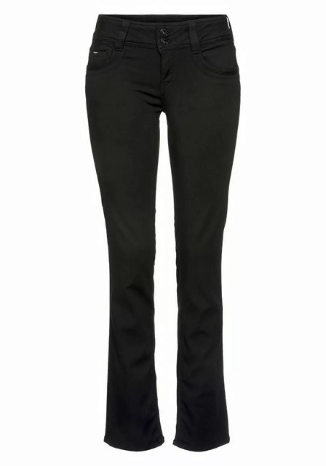 Pepe Jeans Damen Jeans Gen - Regular Fit - Schwarz - Stay Black günstig online kaufen