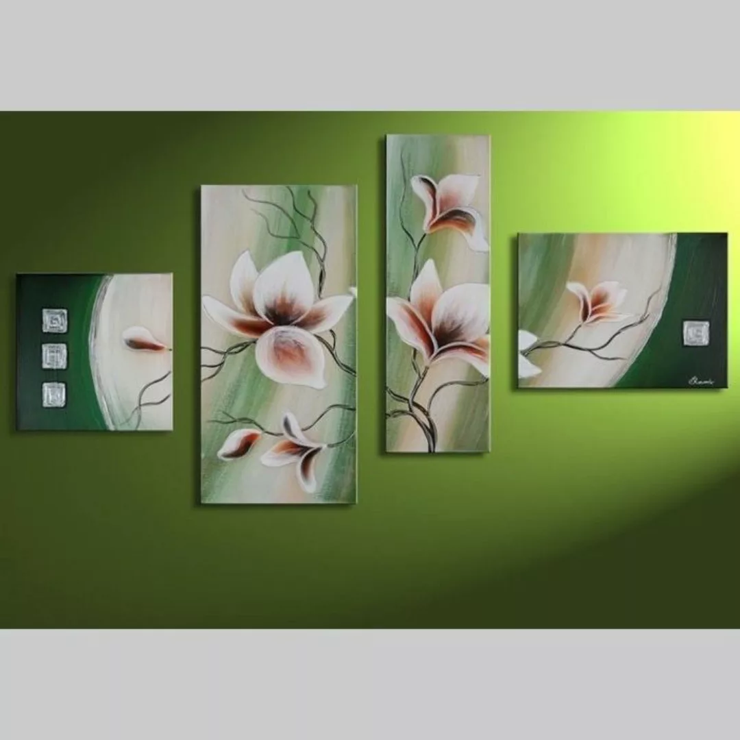 4 Leinwandbilder MAGNOLIA (11) 120 x 70cm Handgemalt günstig online kaufen