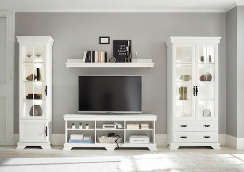 Home affaire Wohnwand "Royal", (4 St.), Bestehend aus 2 Vitrinen, 1 Lowboar günstig online kaufen