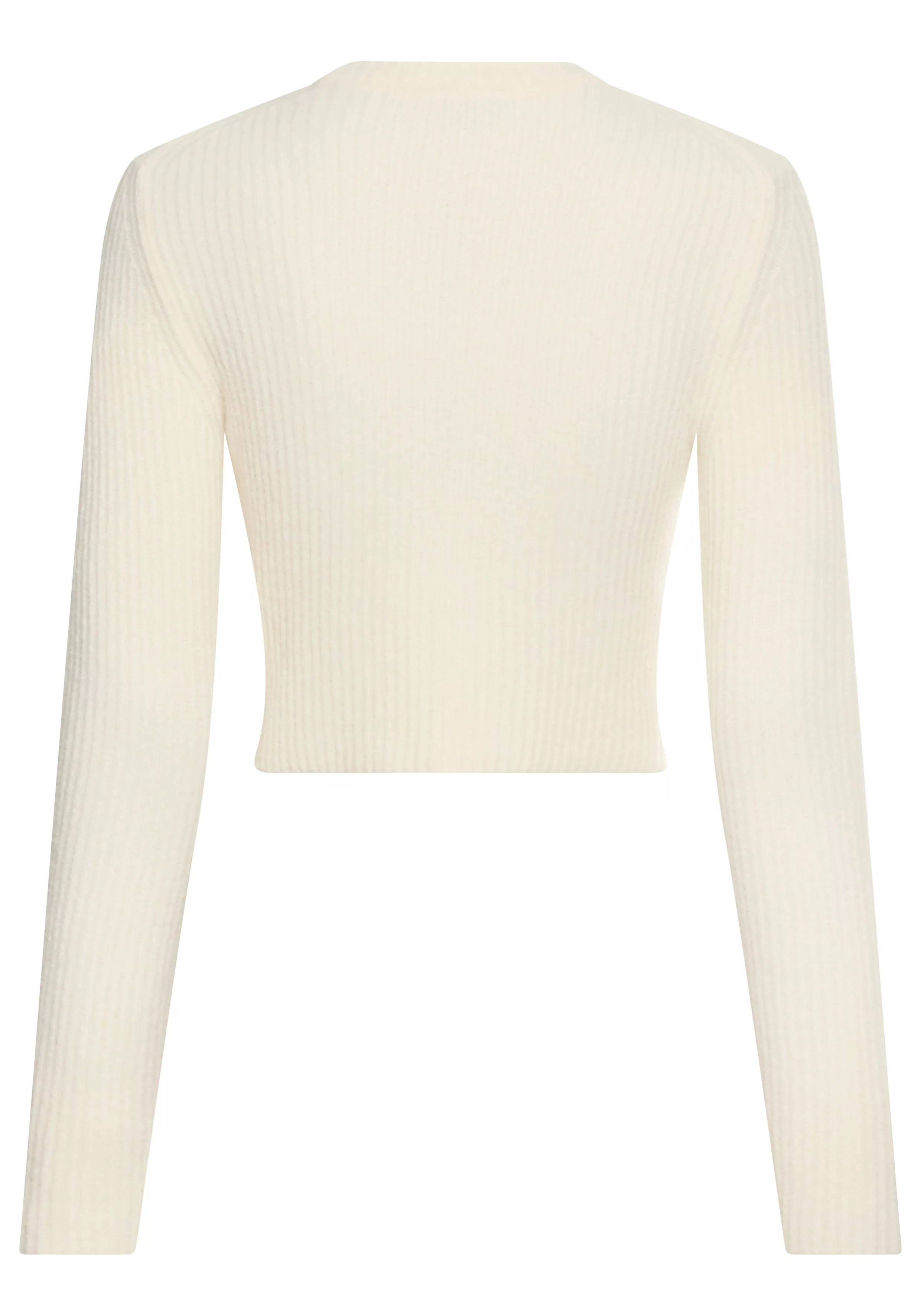 HUGO Blue Rundhalspullover "Skitty", mit Wollanteil, Slim Fit, cropped günstig online kaufen