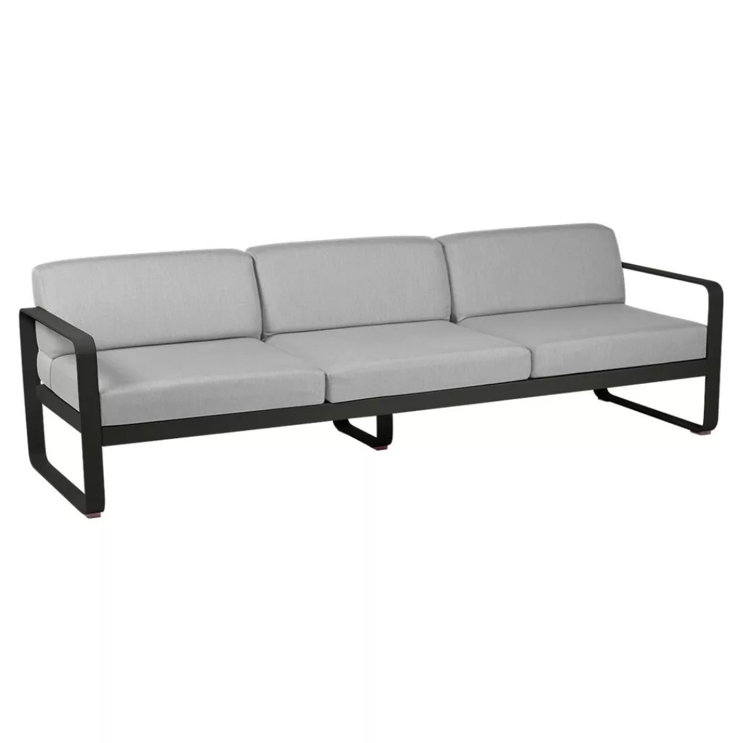 Bellevie 3-Sitzer Lounge-Sofa 42 Lakritze 79 Flanellgrau günstig online kaufen