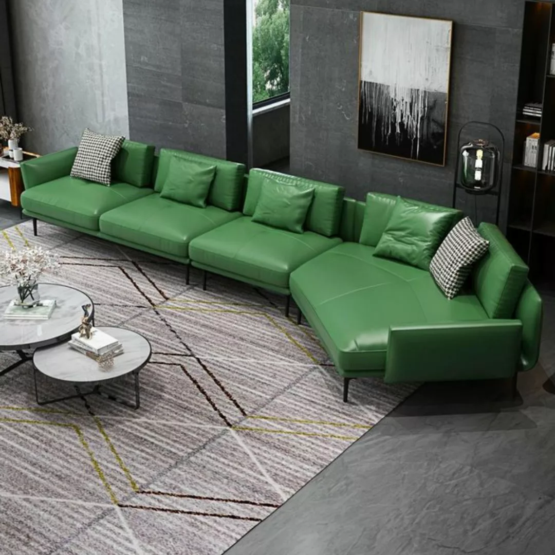 JVmoebel Ecksofa Ecksofa Sofa L-Form Ledersofa Couch Moderne Sofas günstig online kaufen