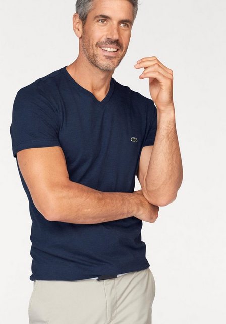 Lacoste V-Shirt (1-tlg) Ikonisches Lacoste-Krokodil auf der Brust für ein s günstig online kaufen