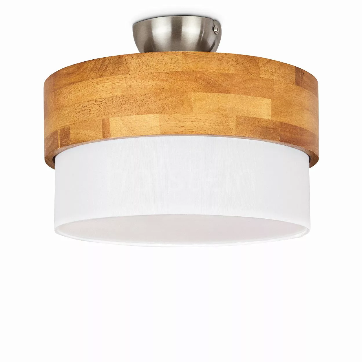 hofstein Deckenleuchte »Campitello« Deckenlampe aus Metall/Holz/Stoff, günstig online kaufen