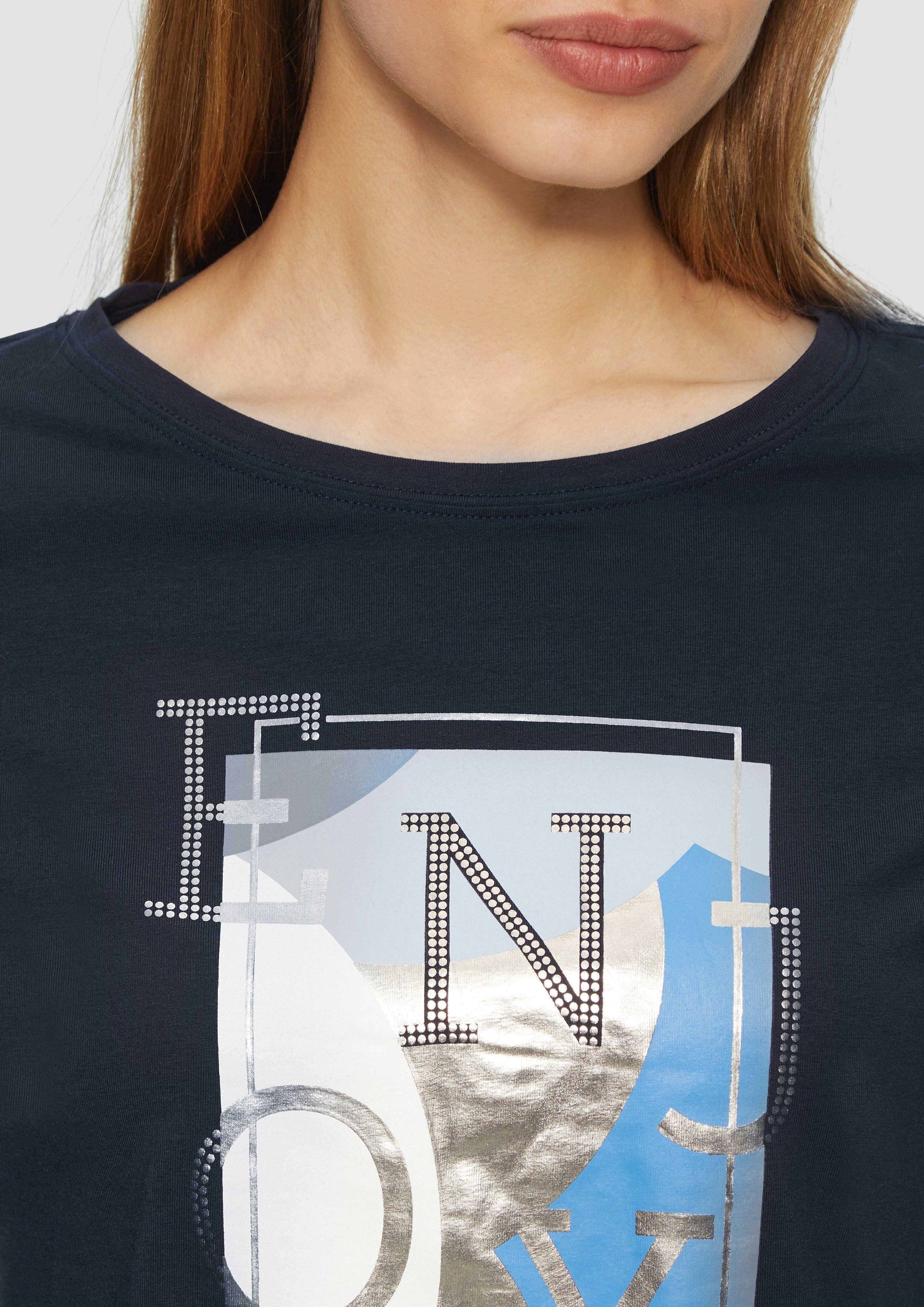 s.Oliver Kurzarmshirt Elastisches T-Shirt mit Frontprint günstig online kaufen