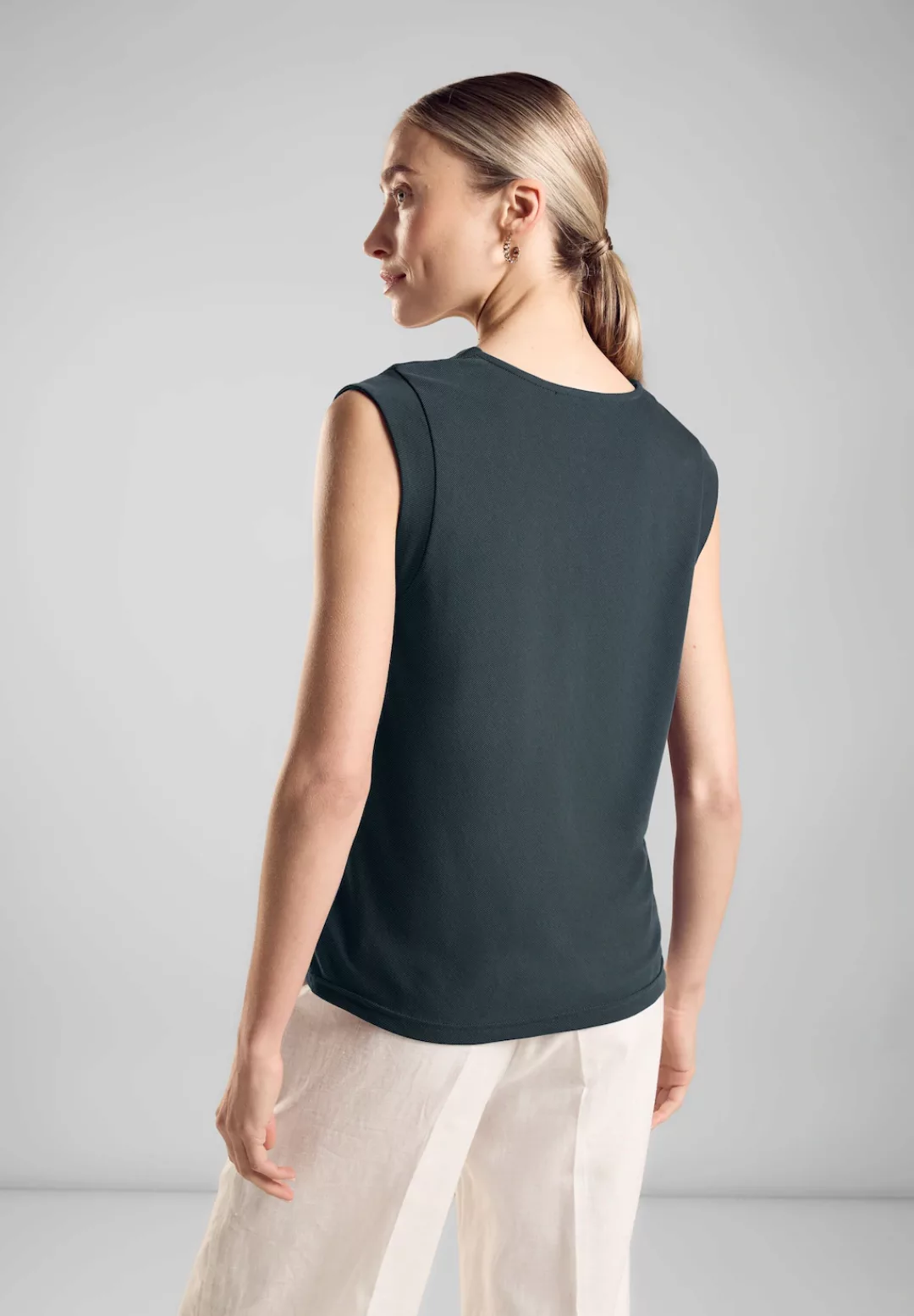 STREET ONE Tanktop aus elastischem Materialmix günstig online kaufen