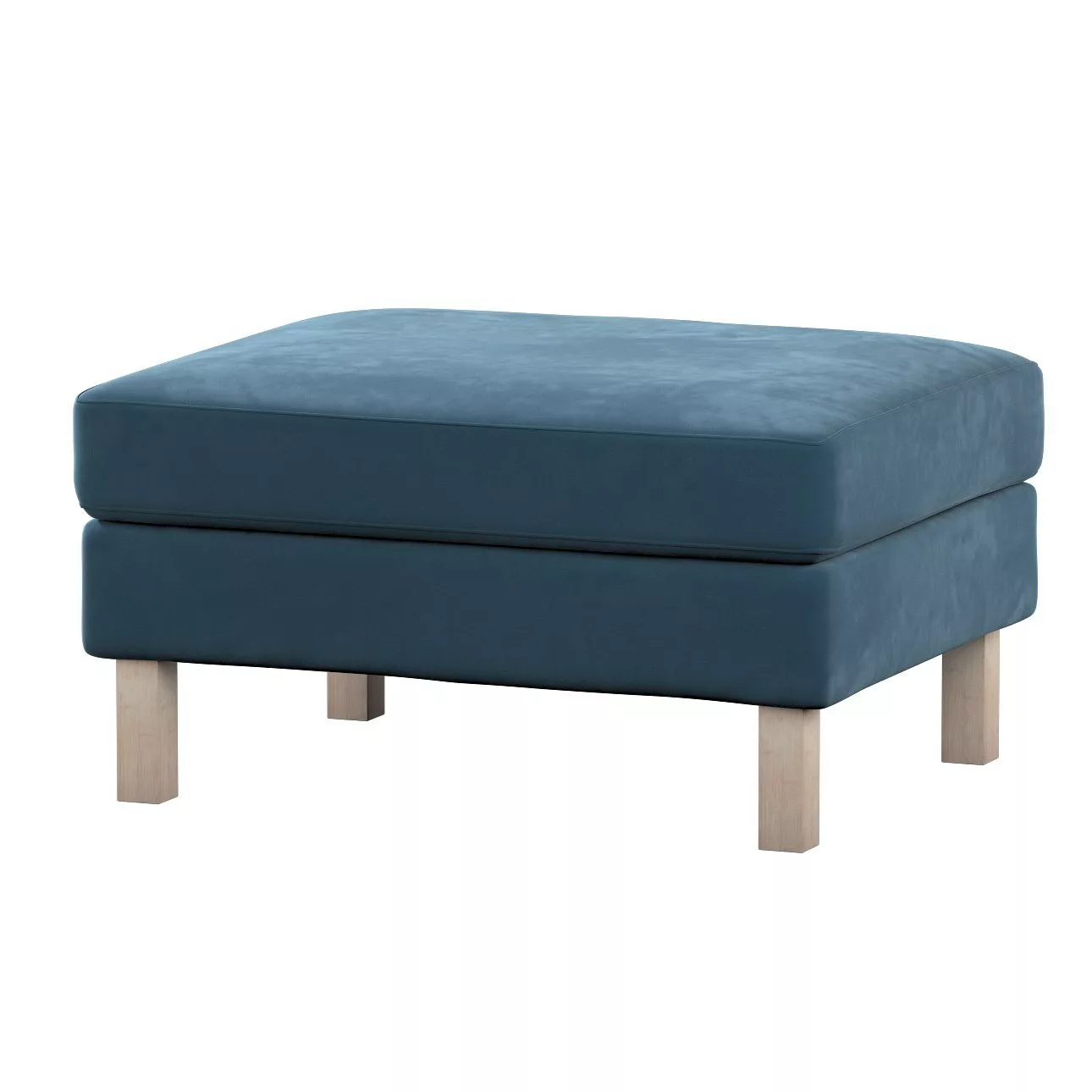 Bezug für Karlstad Hocker, blau, Husse, Karstadt Hocker, Velvet (704-16) günstig online kaufen