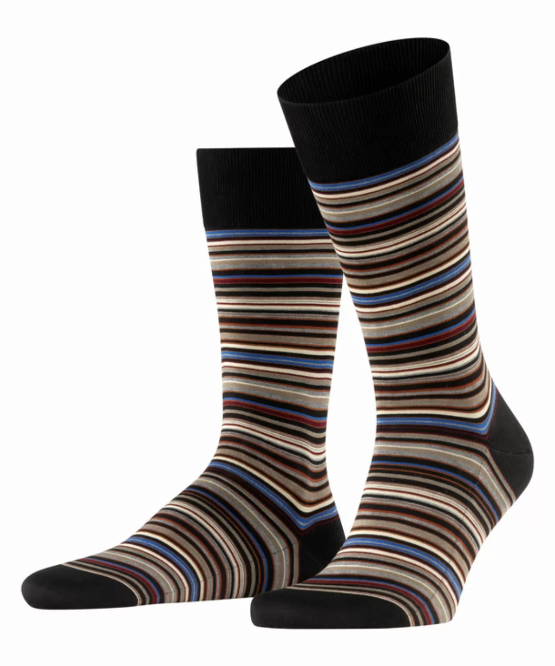 FALKE Microblock Herren Socken, 43-44, Grau, Streifen, Baumwolle, 14041-303 günstig online kaufen