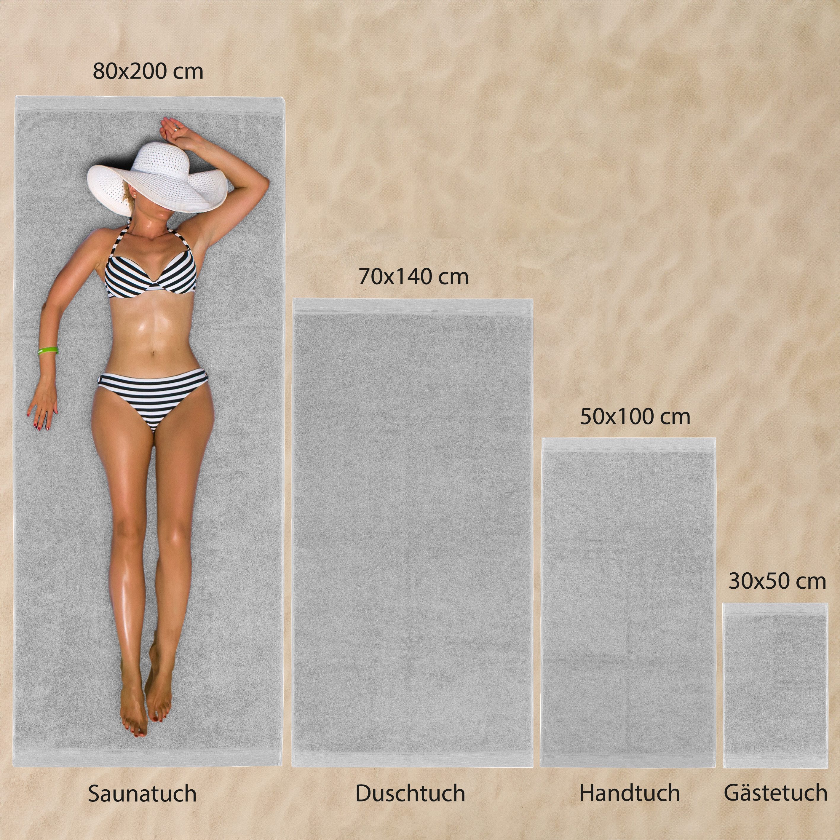 Hausfelder Saunatuch Handtücher Set - 2X günstig online kaufen