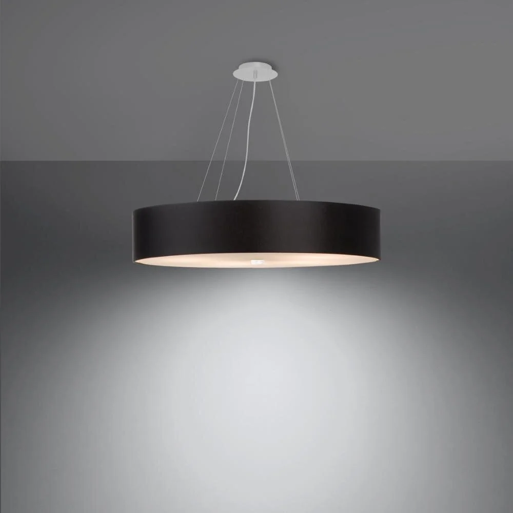 famlights | Pendelleuchte Sole in Schwarz E27 6-flammig 150x700mm günstig online kaufen