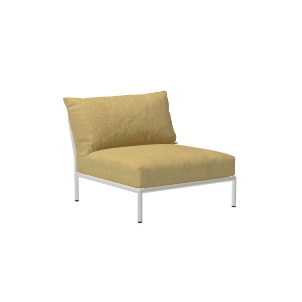 LEVEL2 Outdoor Sessel Lounge-Modul 1 Senf Weiß günstig online kaufen
