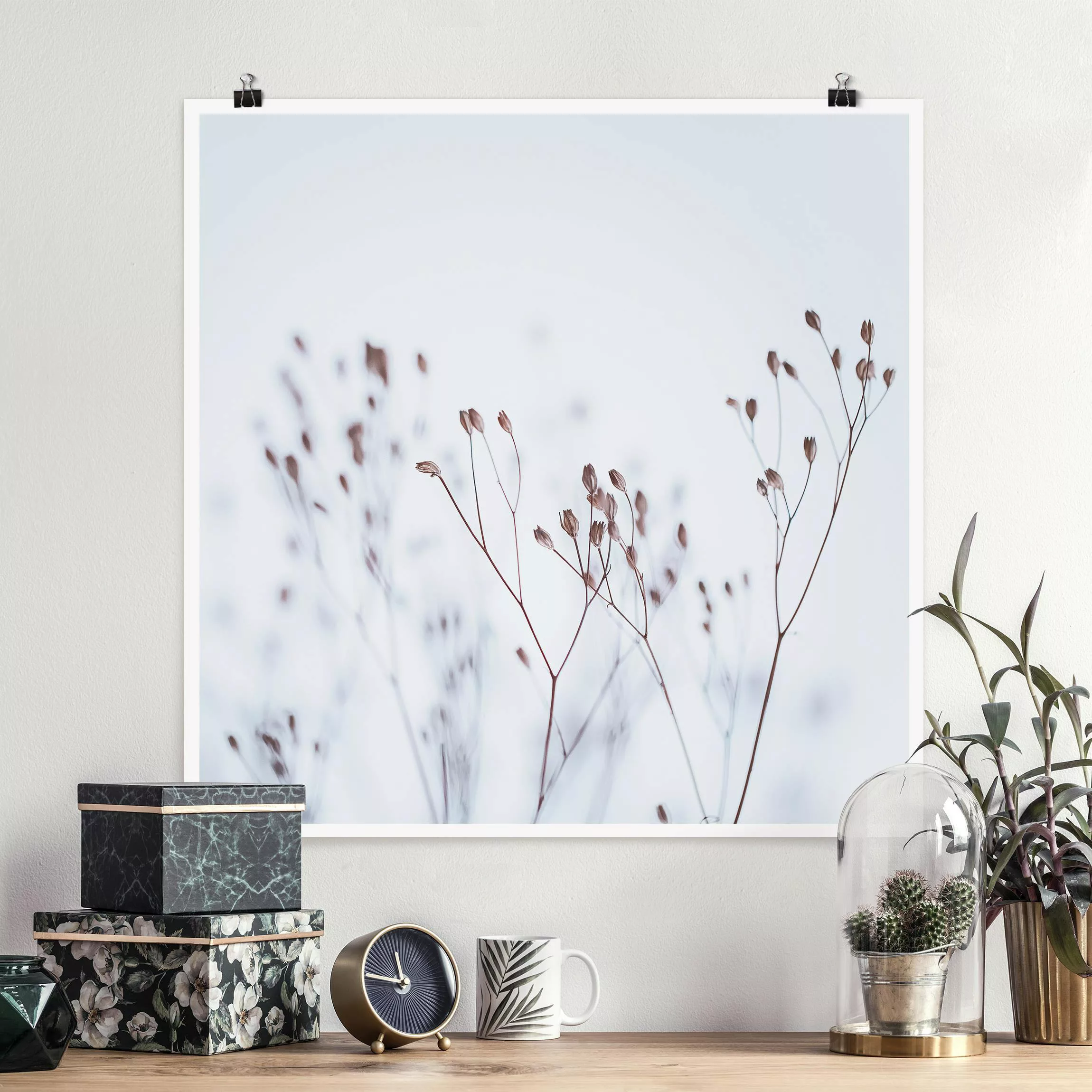 Poster Zartblaue Wildblumen günstig online kaufen