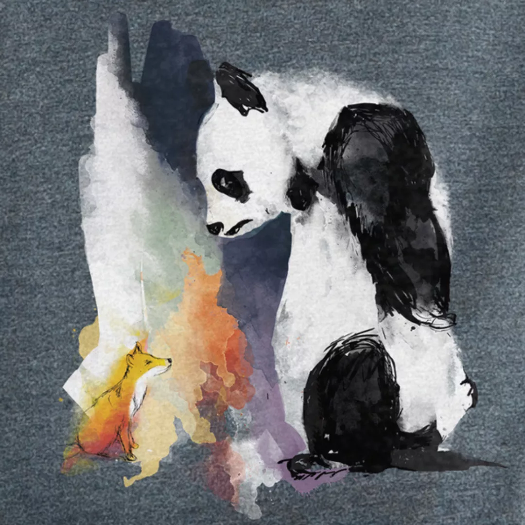 Life In Vanilla Panda And Fox Unisex Recycled Organic Sweatshirt günstig online kaufen