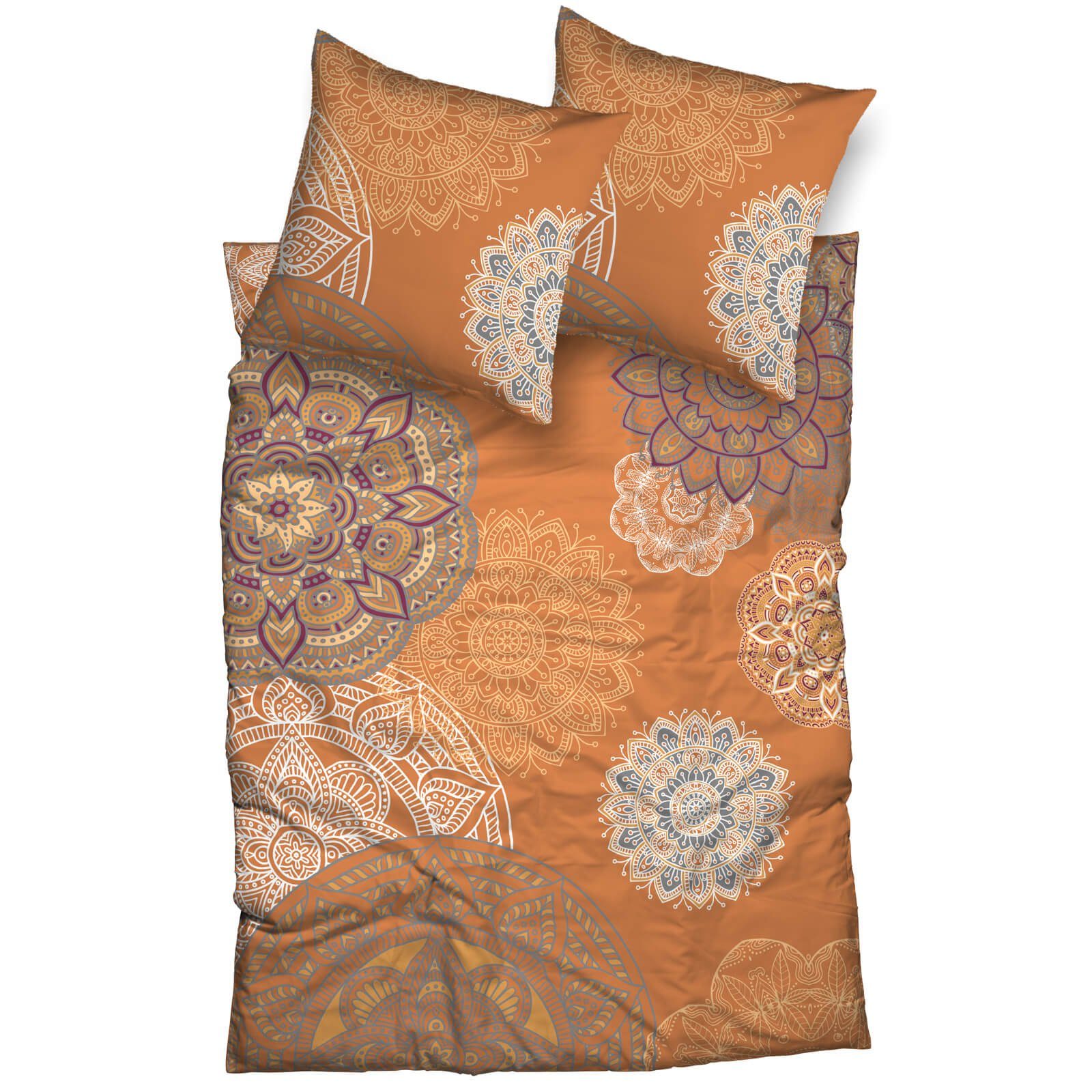 CASATEX Bettwäsche Eivissa Mango Silber, Biber, günstig online kaufen
