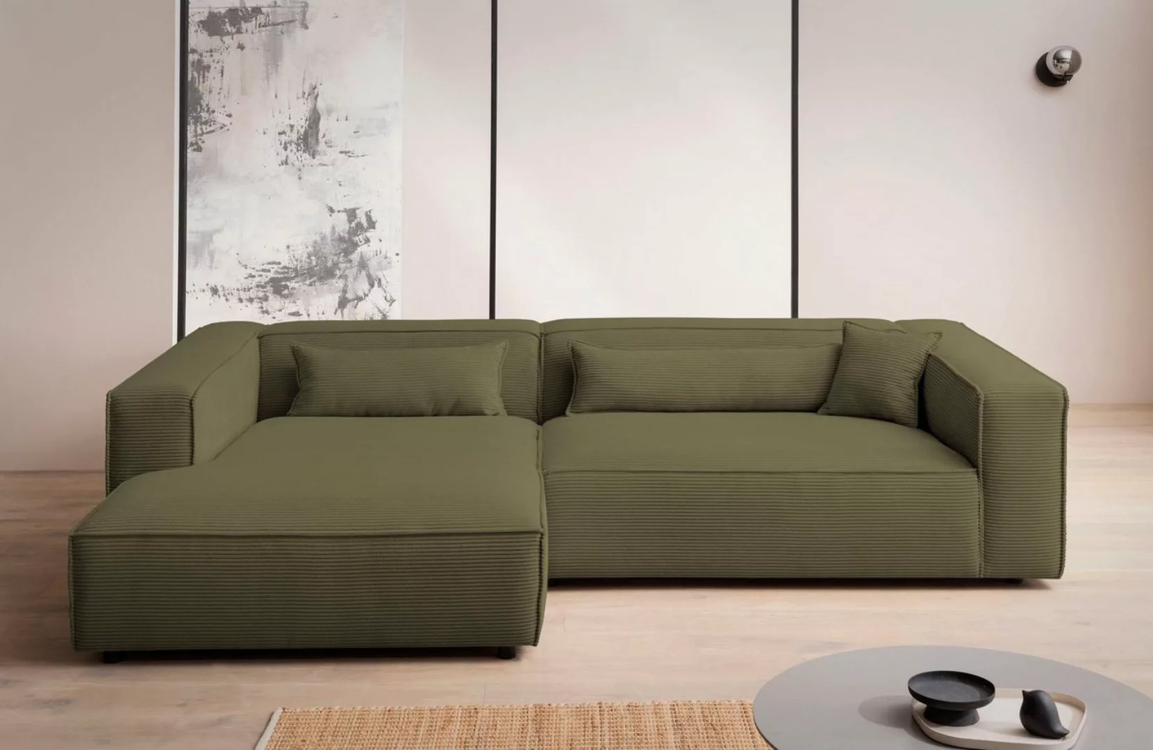 LeGer Home by Lena Gercke Ecksofa "PIARA XXL, Big-Sofa in Cord oder Leineno günstig online kaufen