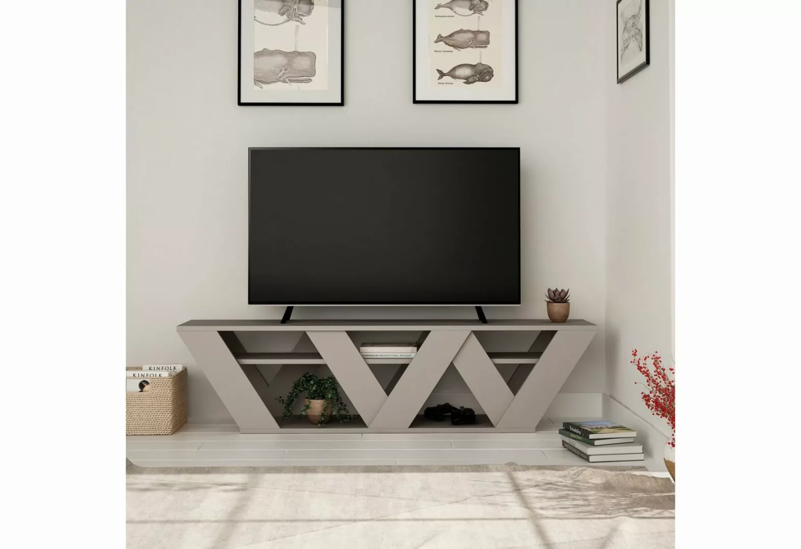 Decortie TV-Schrank Ralla Moderner TV-Ständer Multimedia-Center, 158 x 30 x günstig online kaufen