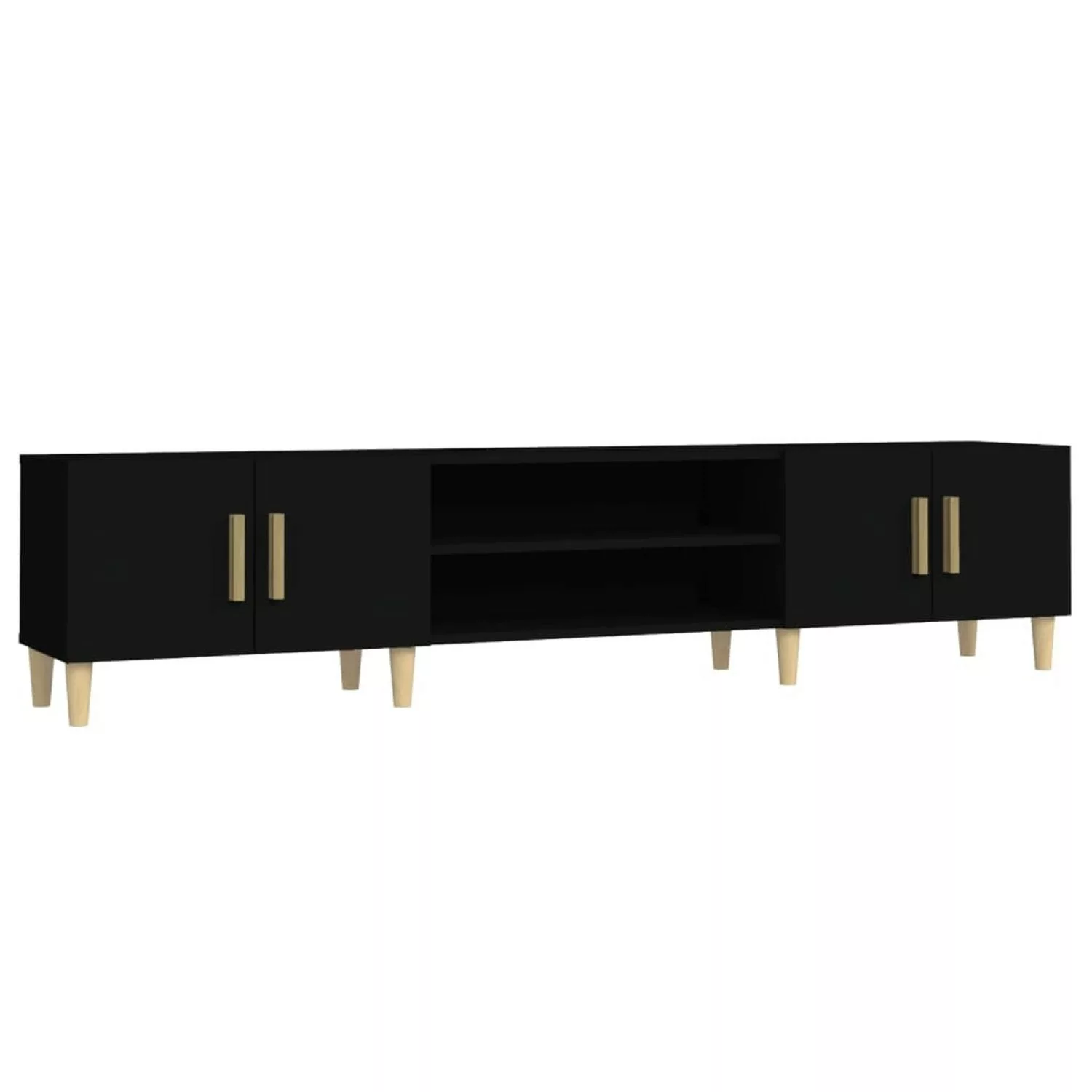 Vidaxl Tv-schrank Schwarz 180x31,5x40 Cm Holzwerkstoff günstig online kaufen