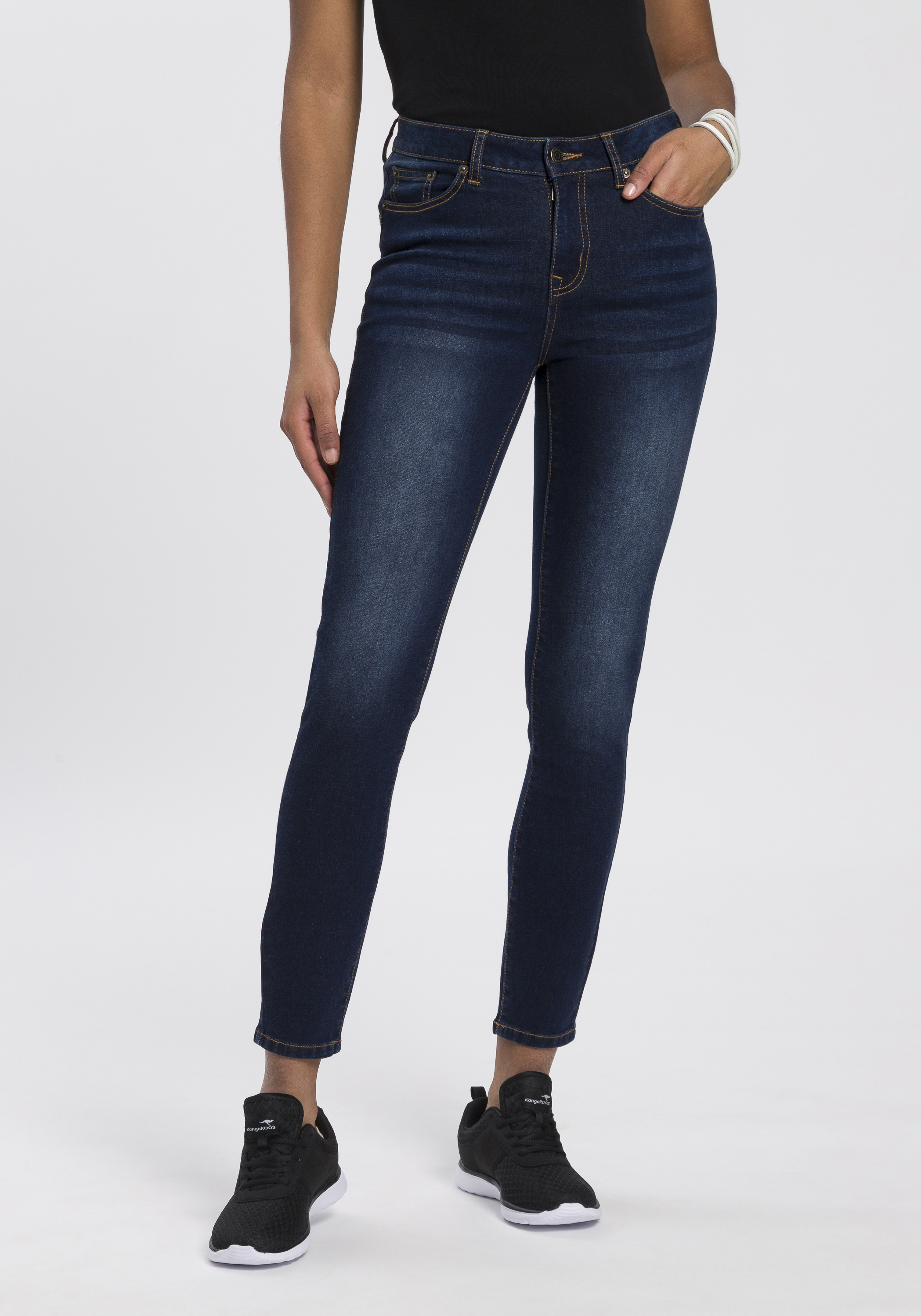 KangaROOS Slim-fit-Jeans "CROPPED HIGH WAIST SLIM FIT", NEUE KOLLEKTION günstig online kaufen