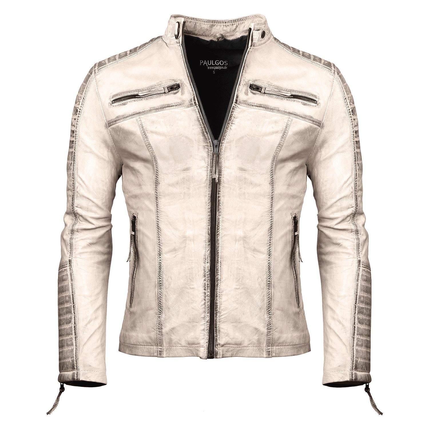 PAULGOS Lederjacke Herren Jacke Übergangsjacke Biker günstig online kaufen