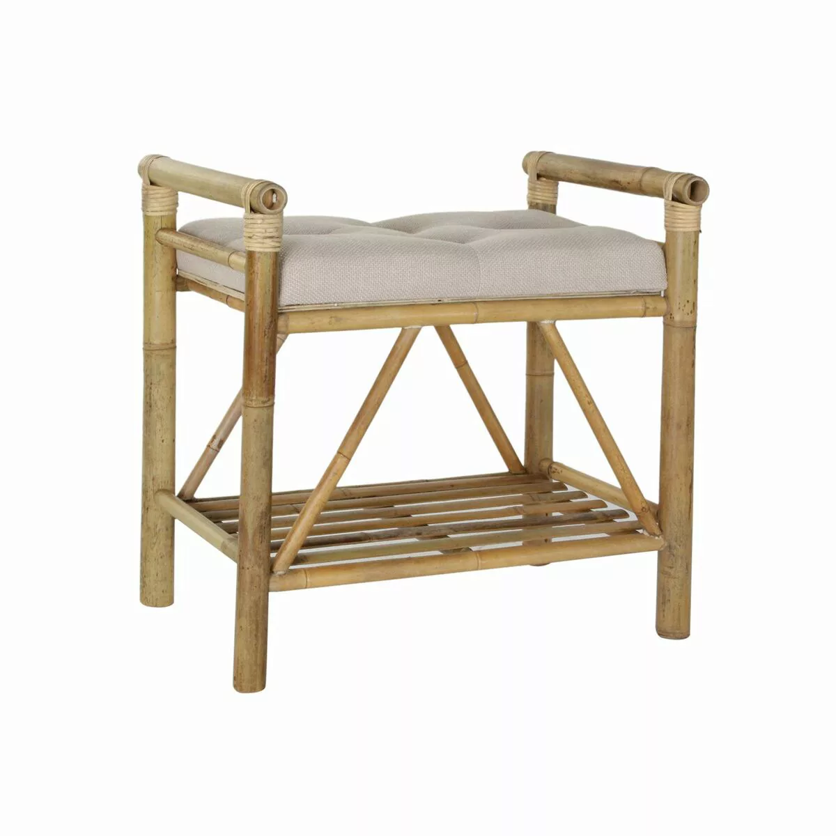 Barhocker Dkd Home Decor   Natürlich Beige Braun Baumwolle Bambus (55 X 36 günstig online kaufen