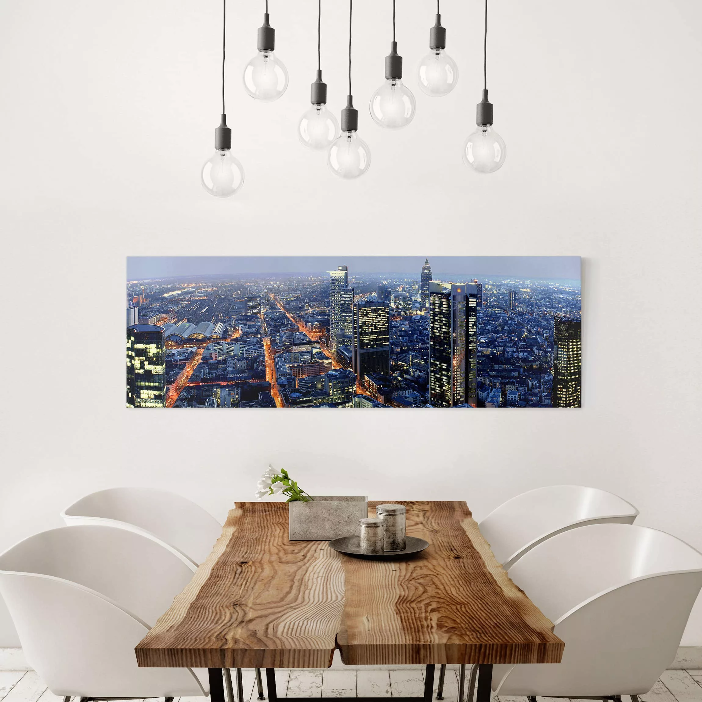 Leinwandbild Architektur & Skyline - Panorama Frankfurt günstig online kaufen