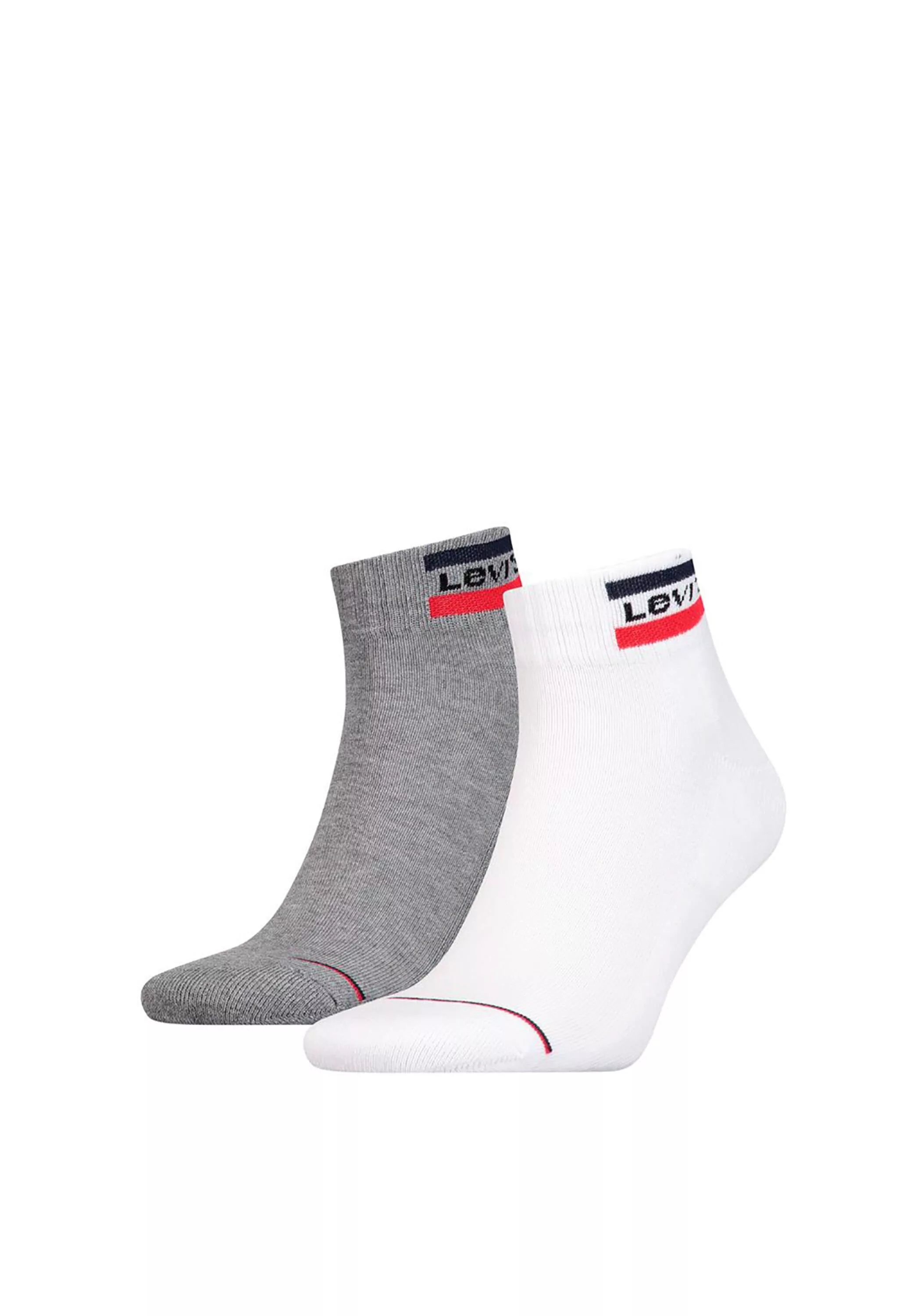 Levis Unisex Quarter Sportsocken Mid Cut Sportswear Logo 2er Pack günstig online kaufen