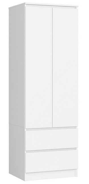 Home Collective Kleiderschrank weiß 60cm breit 180cm hoch, Schrank mit 2 Tü günstig online kaufen