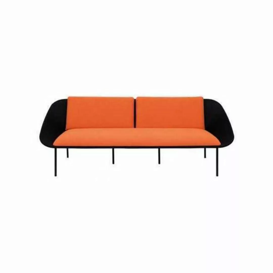 JVmoebel 3-Sitzer Schwarz-Oranger Dreisitzer Luxus 3-Sitzer Polster Couch T günstig online kaufen