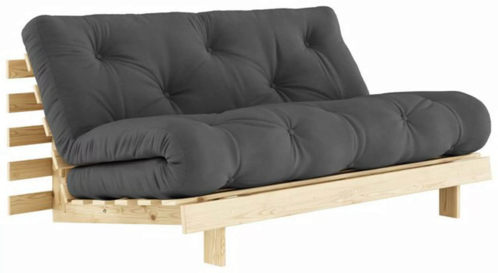 Karup Design 2-Sitzer Schlafsofa ROOTS 160 cm Polster DARK GREY Klappsofa G günstig online kaufen