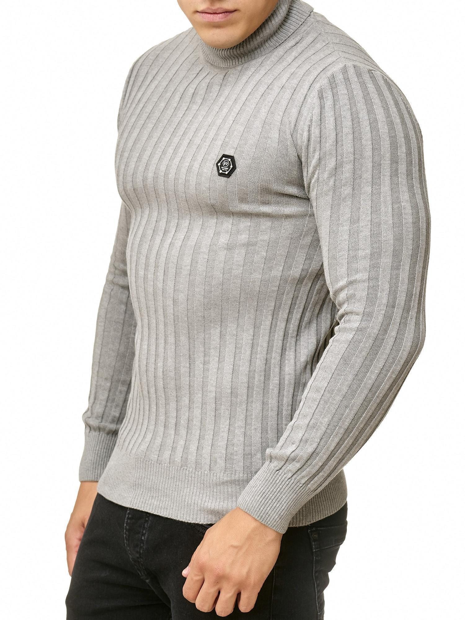 RedBridge Strickpullover Rollkragen Strickpullover mit Logopatch günstig online kaufen