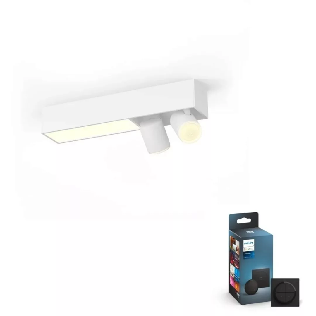 Philips Hue Bluetooth White & Color Ambiance Spot Centris in Weiß 2-flammig günstig online kaufen