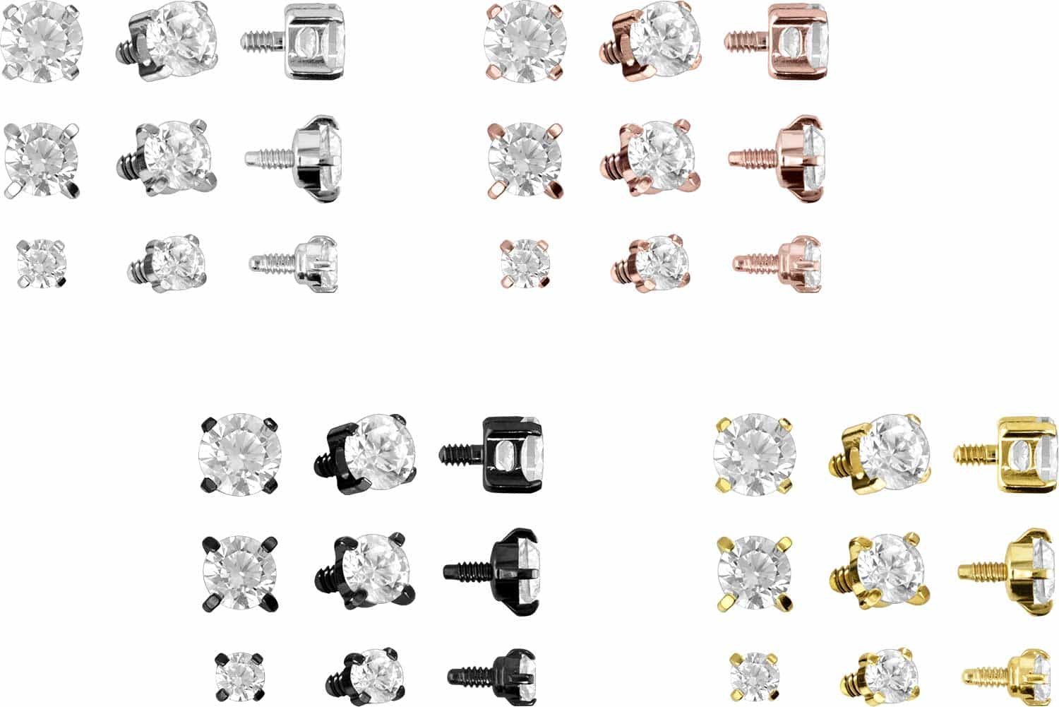 PIERCINGLINE Piercing-Set Titan Schraubaufsatz mit Außengewinde günstig online kaufen