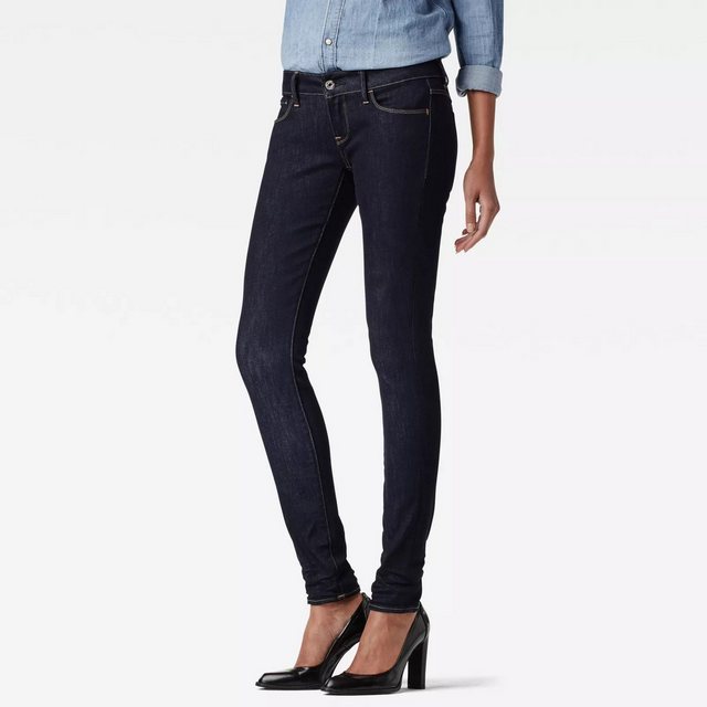 G-STAR Gerade Jeans RAW Damen Jeans Deconstructed Low Skinny 3301 5-Pocket günstig online kaufen