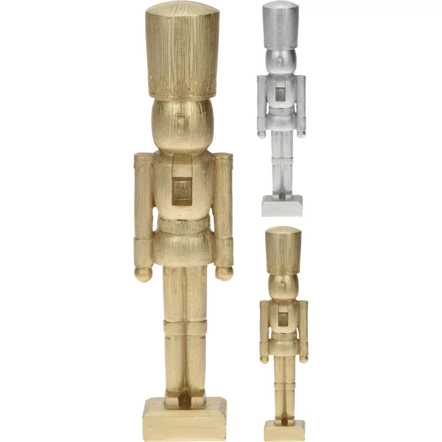 Nussknacker Figur 24 cm groß in Gold oder Silber günstig online kaufen