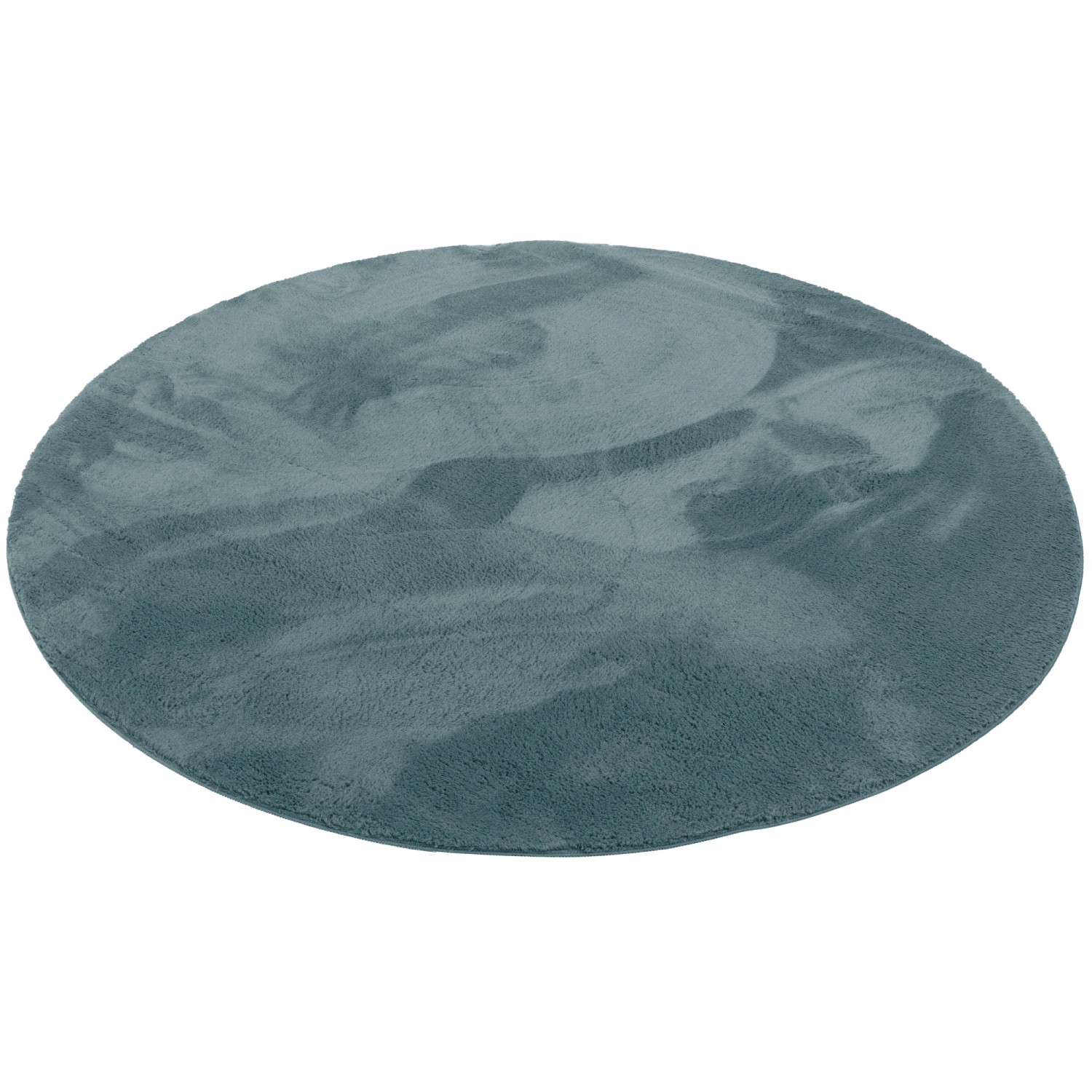 Pergamon Luxus Super Soft Fellteppich Pearl Blaugrau 160cm Rund günstig online kaufen