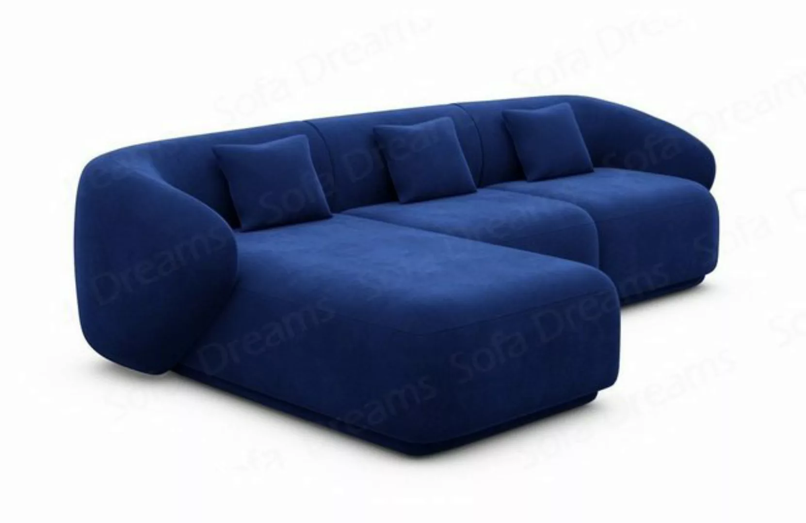 Sofa Dreams Ecksofa Design Couch Polster Samtstoff Sofa Marbella L Form kur günstig online kaufen