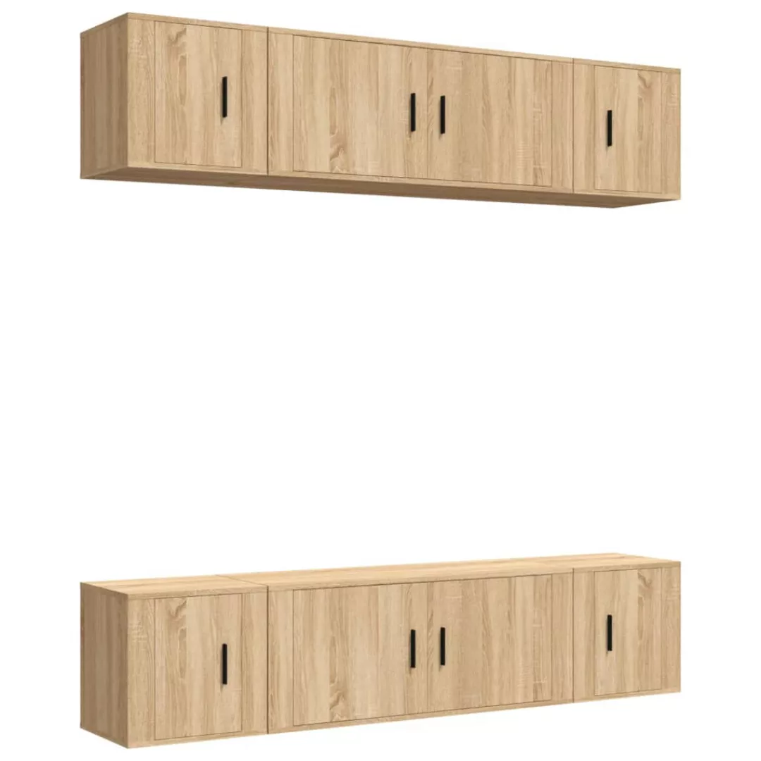 Vidaxl 6-tlg. Tv-schrank-set Sonoma-eiche Holzwerkstoff günstig online kaufen