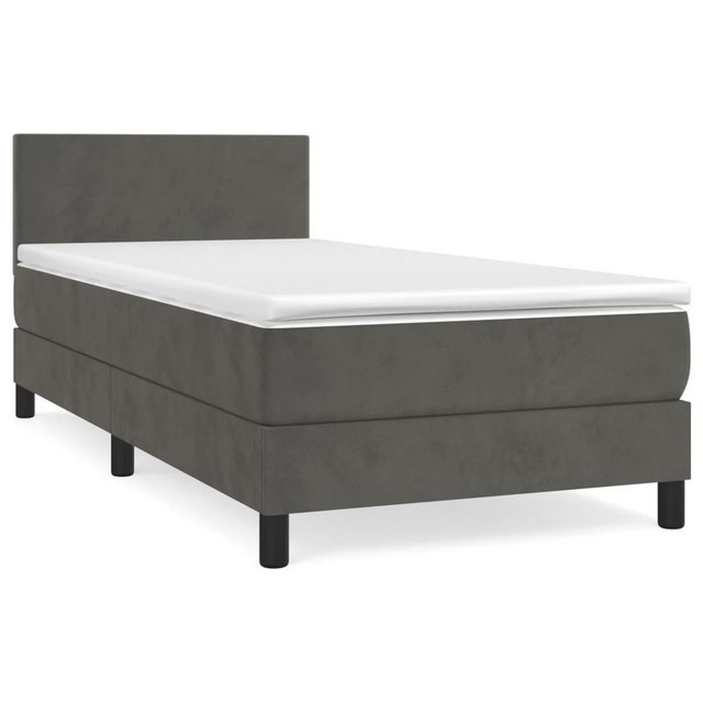 vidaXL Boxspringbett Bett Boxspringbett mit Matratze Samt (90 x 190 cm, Dun günstig online kaufen