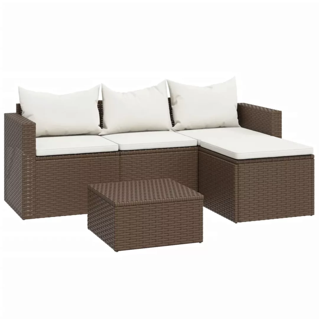 Vidaxl Garten-lounge-set Braun Poly Rattan günstig online kaufen