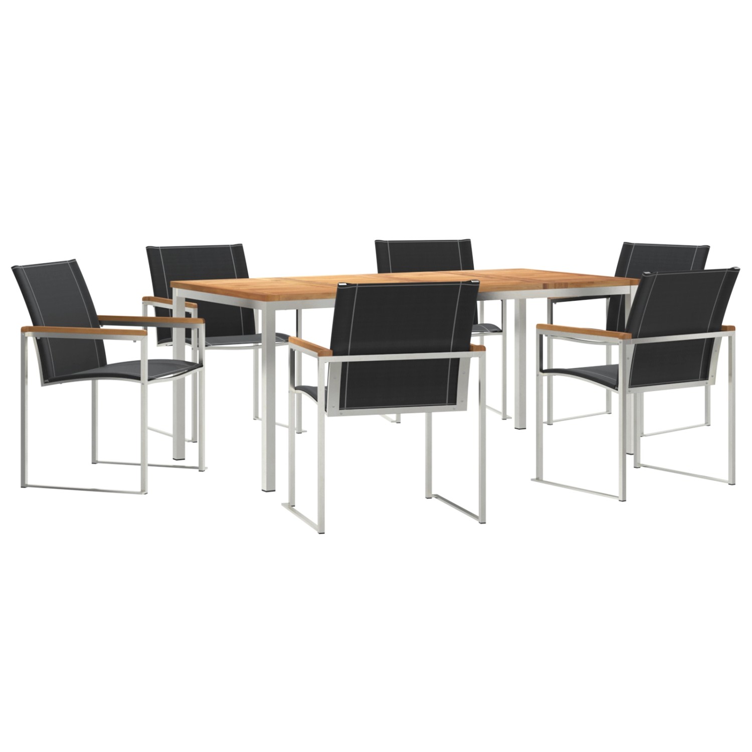 vidaXL 7-Teiliges Garten Esstisch Set aus Massivem Akazienholz 3334818 günstig online kaufen